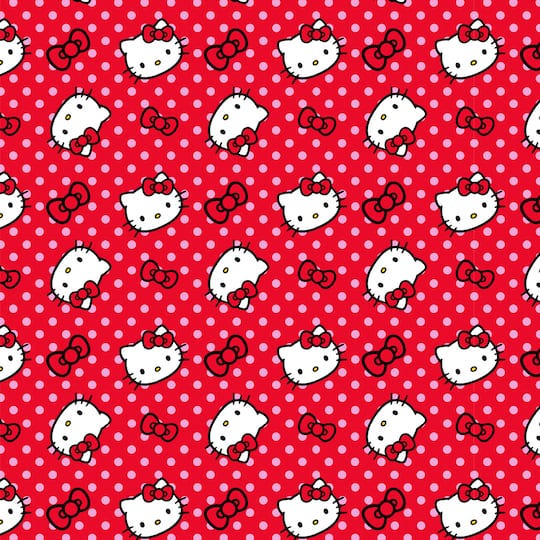 Hello Kitty Polka Dot Cotton Fabric